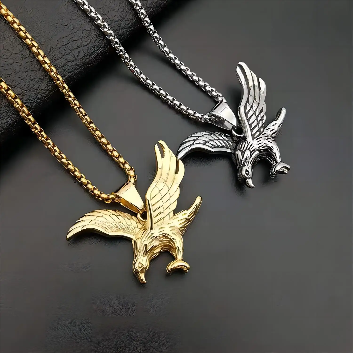 

Punk Style Accessories Party Personalized Jewelry Animal Series Stainless Steel Black Eagle Men's Pendant