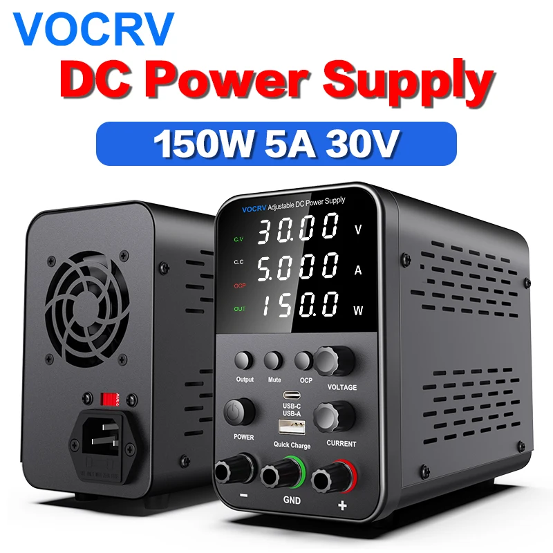 Источник питания постоянного тока переменный 30 В 10 А Стендовый источник с ручкой