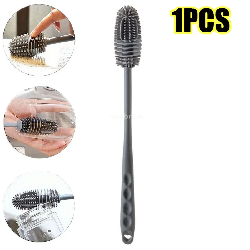 

Силиконовая щетка для посуды с длинной ручкой