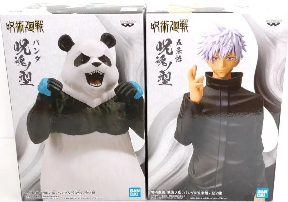 

In Stock Original Banpresto Banpresto Jujutsu Kaisen Figure Panda Gojo Satoru Action Figure Toys Anime Figurals Brinquedos