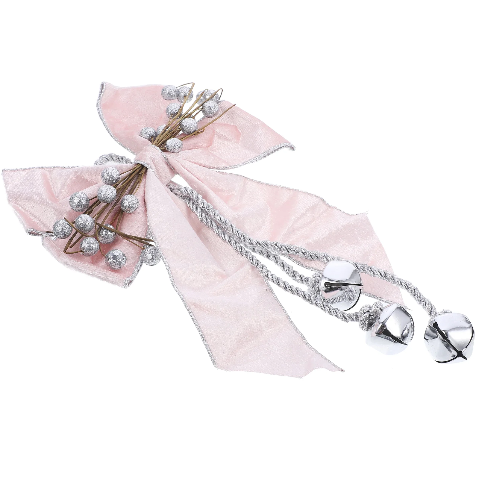 

Christmas Bows Bell Christmas Tree Bows Xmas Bowknot Jingle Bells Ornaments Wreath Gift Bow Christmas Holiday Tree Topper