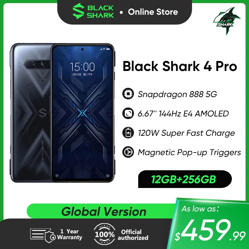 Black Shark 4 Pro Новинка планшетофон для смартфонов с планшетом 6 67 дюймов Snapdragon 888 120 Вт