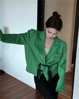 womens chic suit jacket spring autumn long sleeve blazer outwear lady casual elegant solid color suit outwear top