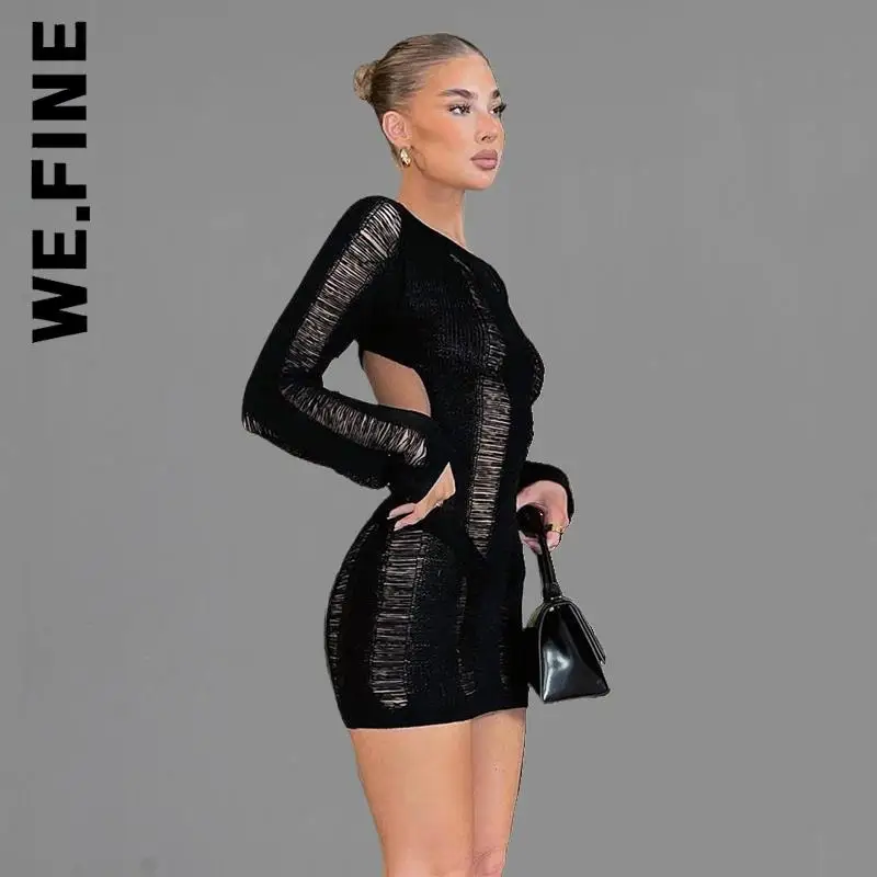 

Женское платье в стиле Харадзюку, с вырезом и длинным рукавом