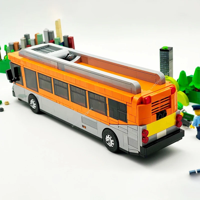 794шт Классический MOC- 168395 Городской автобус Западное побережье для мальчиков