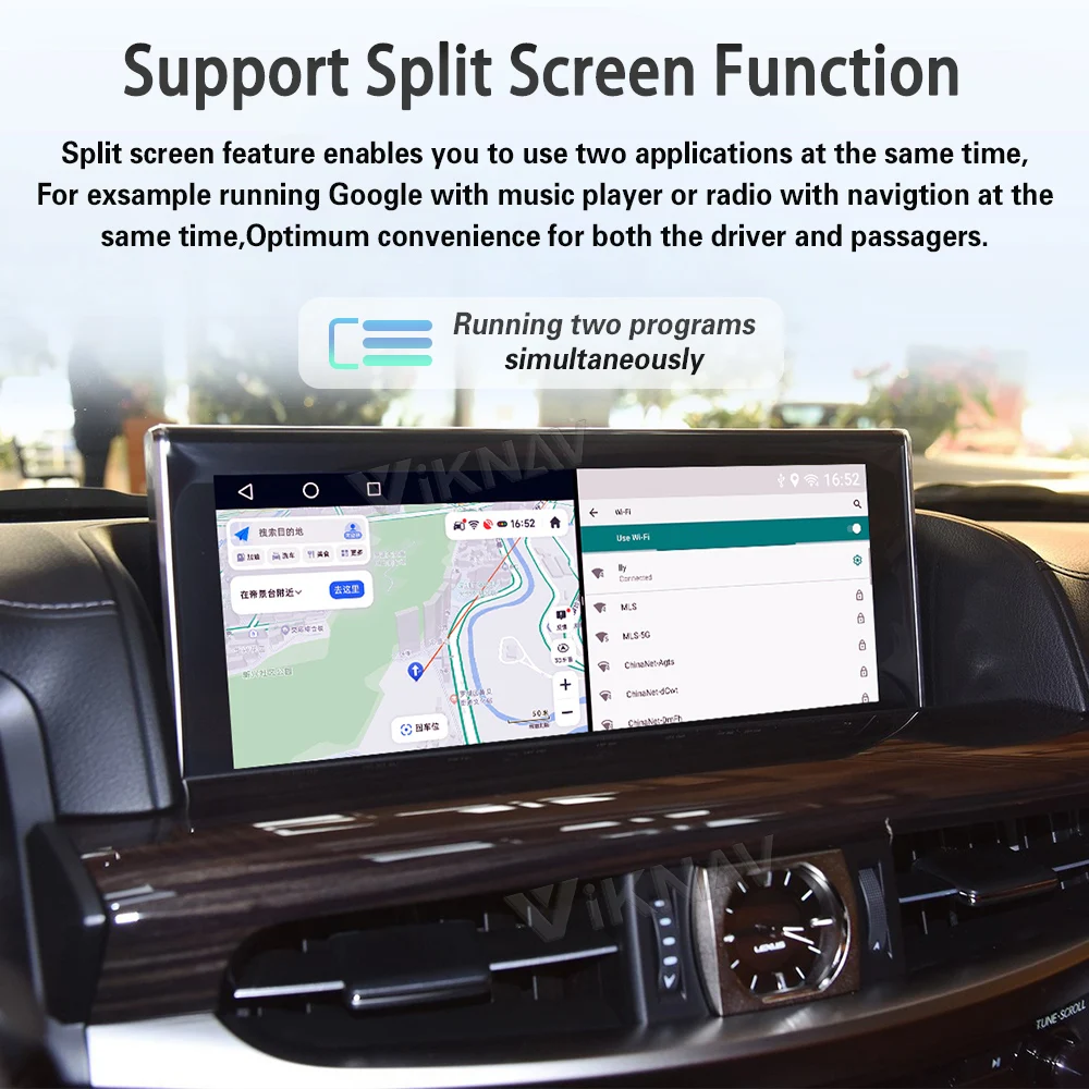 Фото Android-бокс для Lexus LX570 2013-2023: Беспроводной CarPlay декодер, Android Auto, GPS-навигация, обновление оригинального экрана, медиаплеер №4