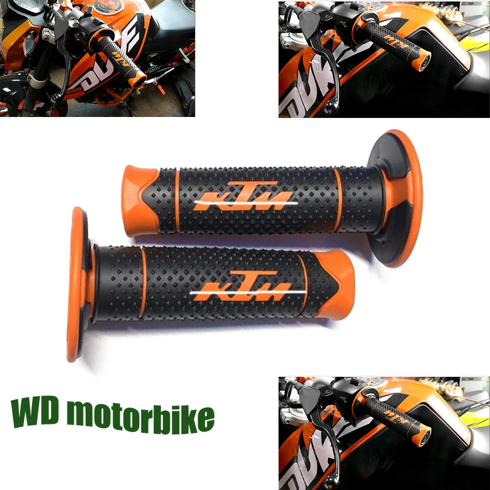 

For ktm Duke 125 200 250 390 790 EXC EXCF SX SXF XC XCF XCW 2004-2021 7/8" 22mm Universal Motorcycle Rubber Handlebar Grips