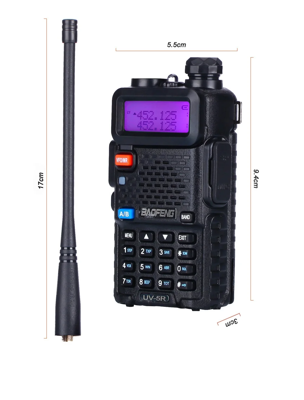 4X BaoFeng walkie talkie UV-5R two way cb radio upgrade version baofeng uv5r 128CH 5W VHF UHF 136-174Mhz & 400-520Mhz