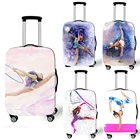 Чехлы для багажа с художественным принтом художественной гимнастики, чехол для защиты от пыли, женские дорожные аксессуары, эластичный чехол на колесиках