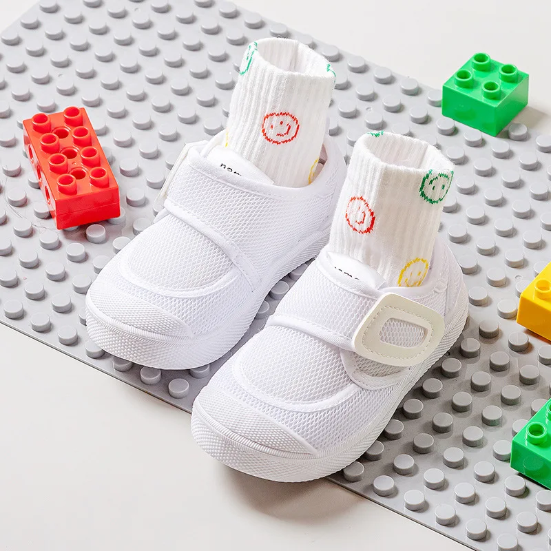 Sneaker Children 'S Canvas Shoes Baby Kindergarten Indoor Fashion All-Matching Sneakers Mesh Surface Shoes Children White Shoes enlarge