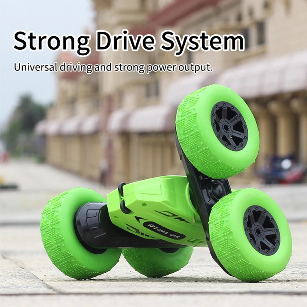 Двухсторонний гоночный автомобиль с дистанционным управлением 4*4 фонариками -