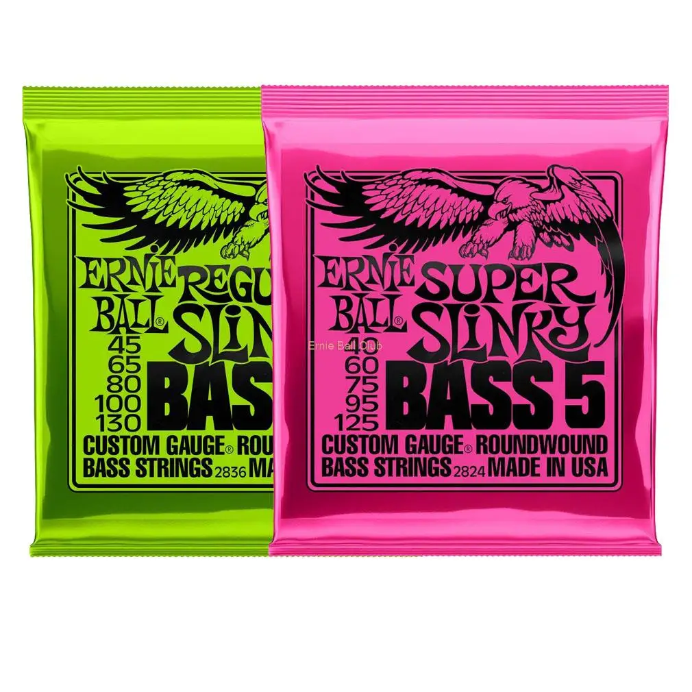 

Ernie Ball 2824 2836 SUPER SLINKY NICKEL WOUND 5-STRING ELECTRIC BASS STRINGS 40-125 GAUGE 2832 2833 2834 Double Bass Accessorie