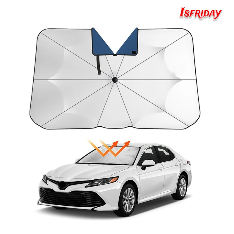 

2023 Upgraded Car Windshield Sun Shade Umbrella Foldable Car Sunshade Front Window Cover for UV Ray Block & Sun Heat Protection