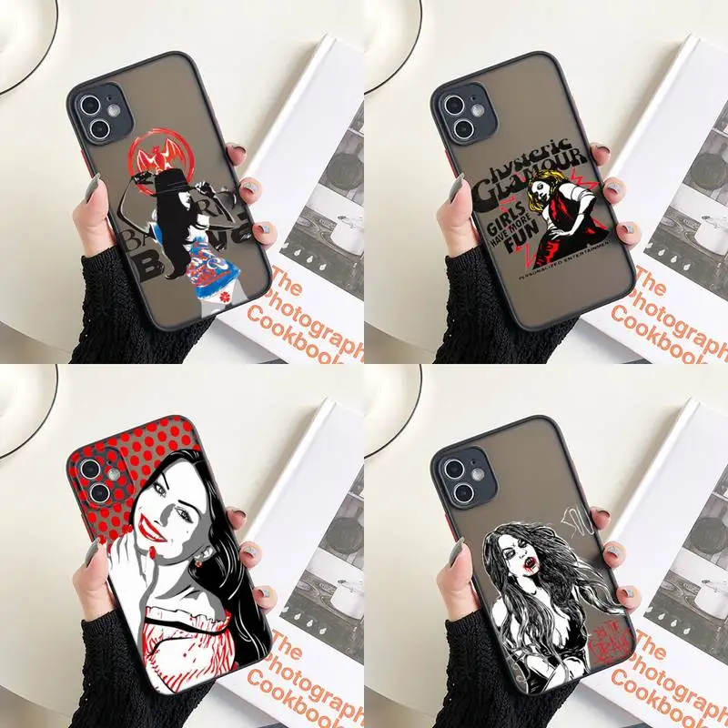 

Fashion sexy anime girls Phone Case Colorful Bumper Trasparent For iPhone 13 12 11 Pro Max XR X XS Mini 7 8 Plus Phone Covers