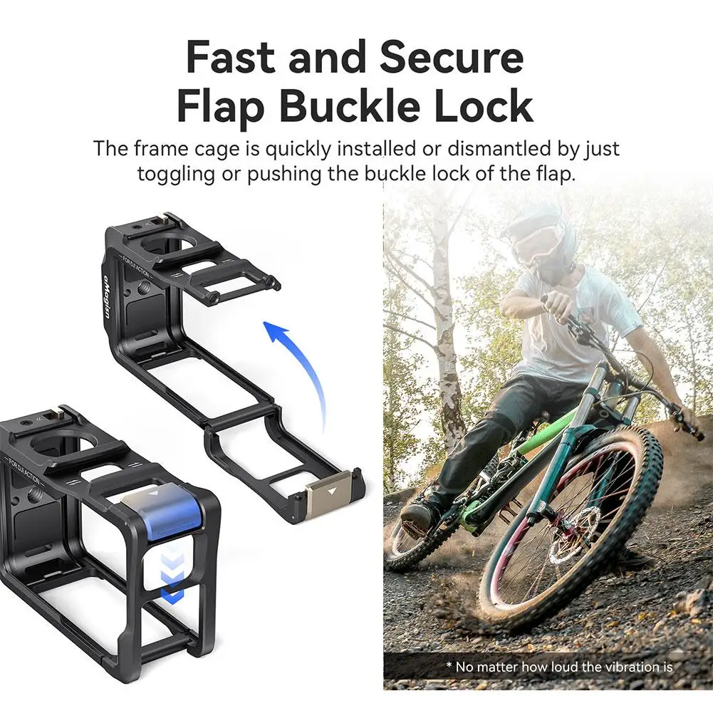  Металлическая клетка для кроликов dji Action5 Pro горизонтальная вертикальная защелка