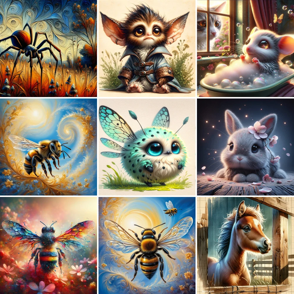 Набор для рисования по номерам на холсте пчелиная Лошадь 40*50