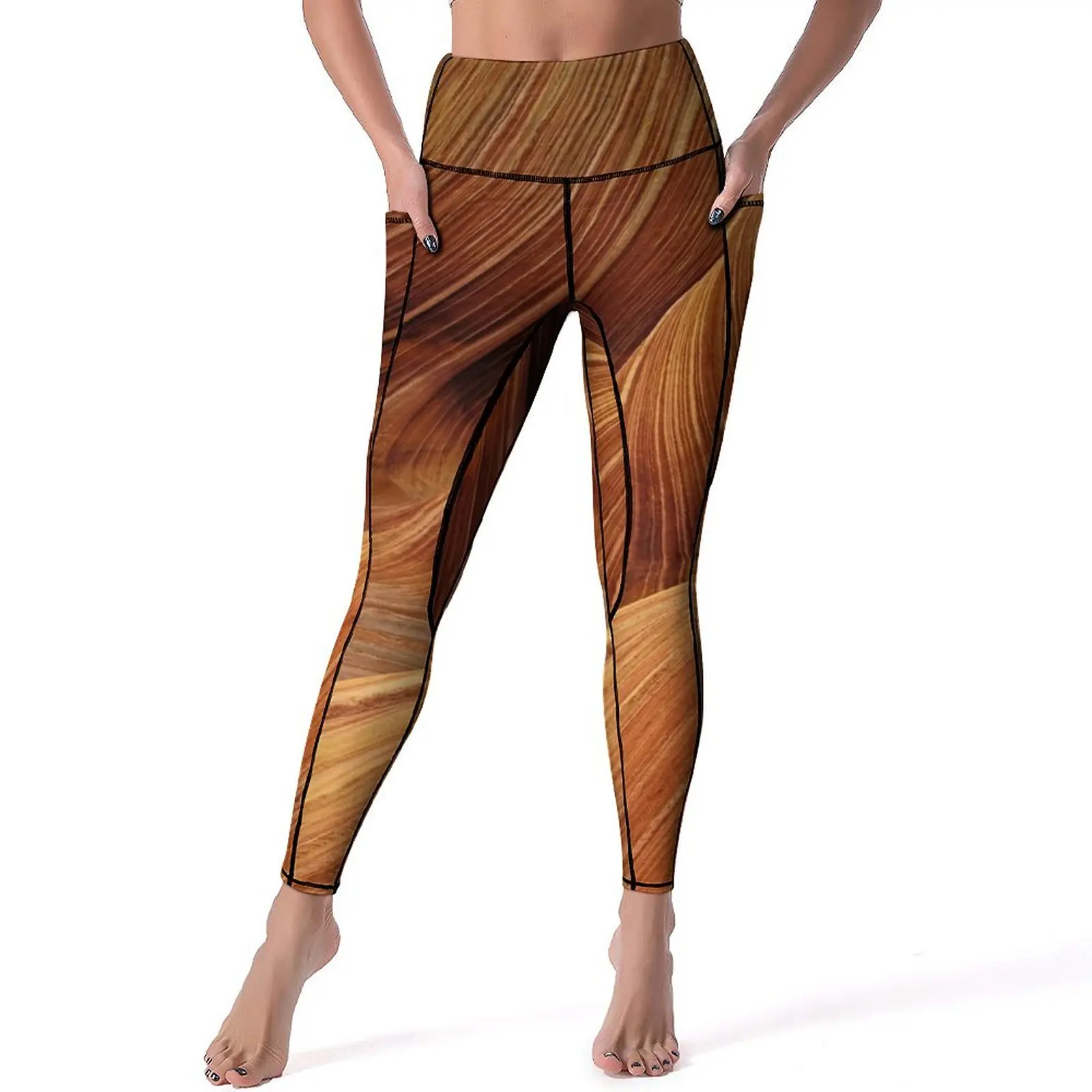 

Desert Sands Leggings Sexy Sahara Print High Waist Yoga Pants Funny Quick-Dry Leggins Women Graphic Workout Sports Tights