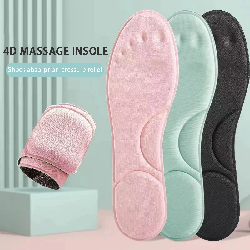 

4D Massage Sports Insole Feet Memory Foam Arch Support Comfortable Breathable Sweat Absorbing And Odor Proof Soft Sole Insole