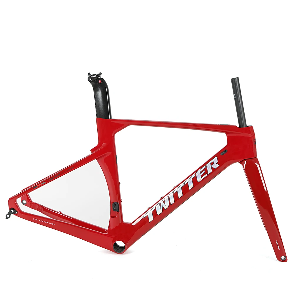 Купи 2022TWITTER off-road bike frame R10 XC class 700C racing bike12×142/148 thru-axle disc brake carbon road frame gravel bike frame за 35,880 рублей в магазине AliExpress