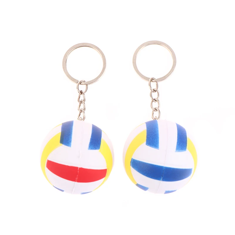 

4CM volleyball Keychain Soccer Keyring Car Key Chains Bag Pendant Gifts Key Ring Sport