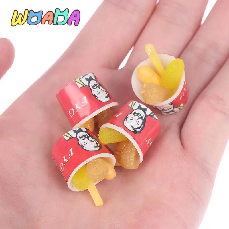 

4Pcs 1/12 Dollhouse Miniature Food Snacks Corn Dolls House Accessories