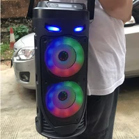 large square dance portable bluetooth speaker led colorful light soundbar column ktv soundbox wireless subwoofer hifi boombox