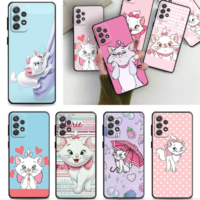 

Cute Cartoon Marie For Samsung Galaxy A11 A12 A13 A14 A21s A22 A23 A31 A32 A33 A51 A52 A54 A53 A71 A72 A73 4G 5G Silicone Shell