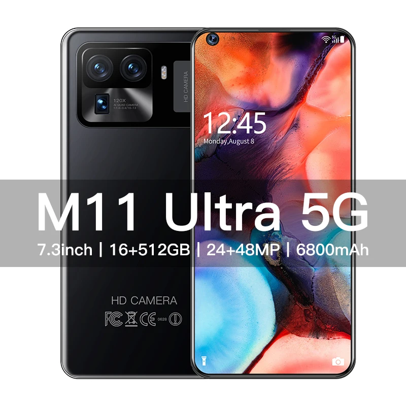 Смартфон M11 Ultra 2022 дюйма двойная карта разблокированный телефон Android 16 ГБ 7 3 камера