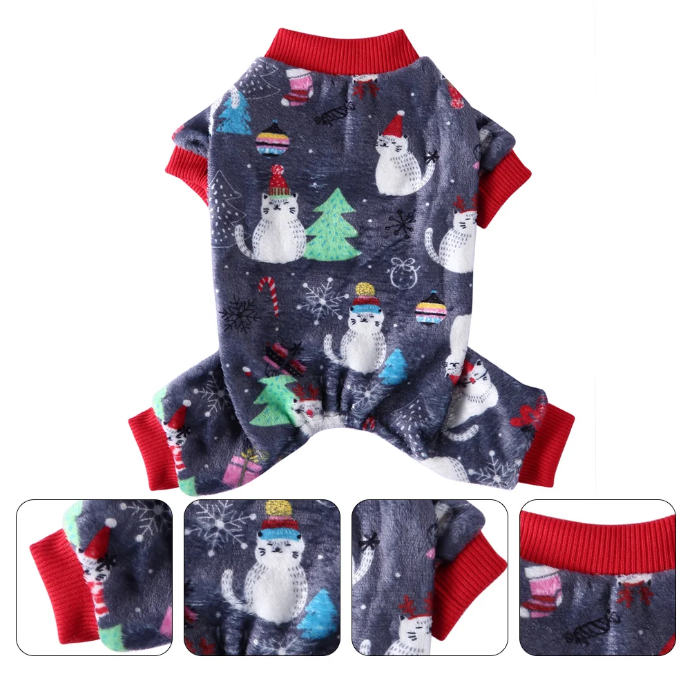 

1 pc Winter Costume Four-legged Coral Fleece Jumpsuit Clothes for Dog