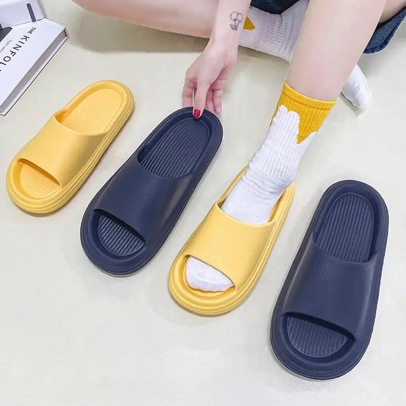 Thick Platform Bathroom Home Slippers Women Fashion Soft Sole EVA Indoor Slides Woman Sandals 2022 Summer Non-slip Flip Flops