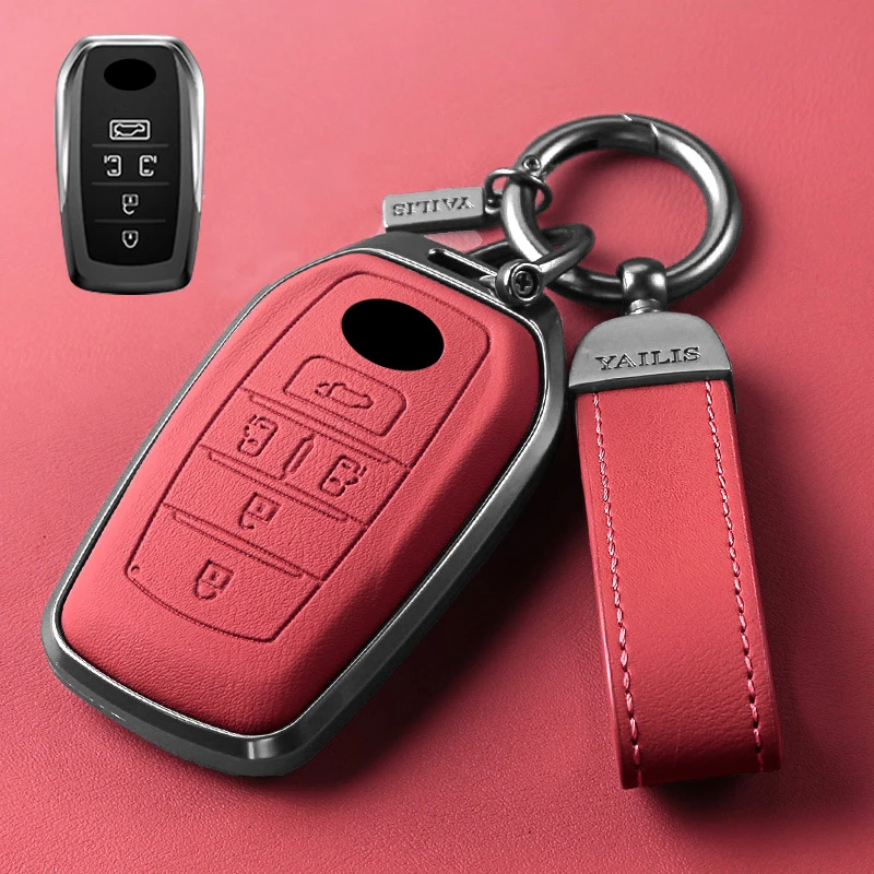 Красный алюминиевый 5-кнопочный пульт дистанционного управления для TOYOTA Sienna RAV4