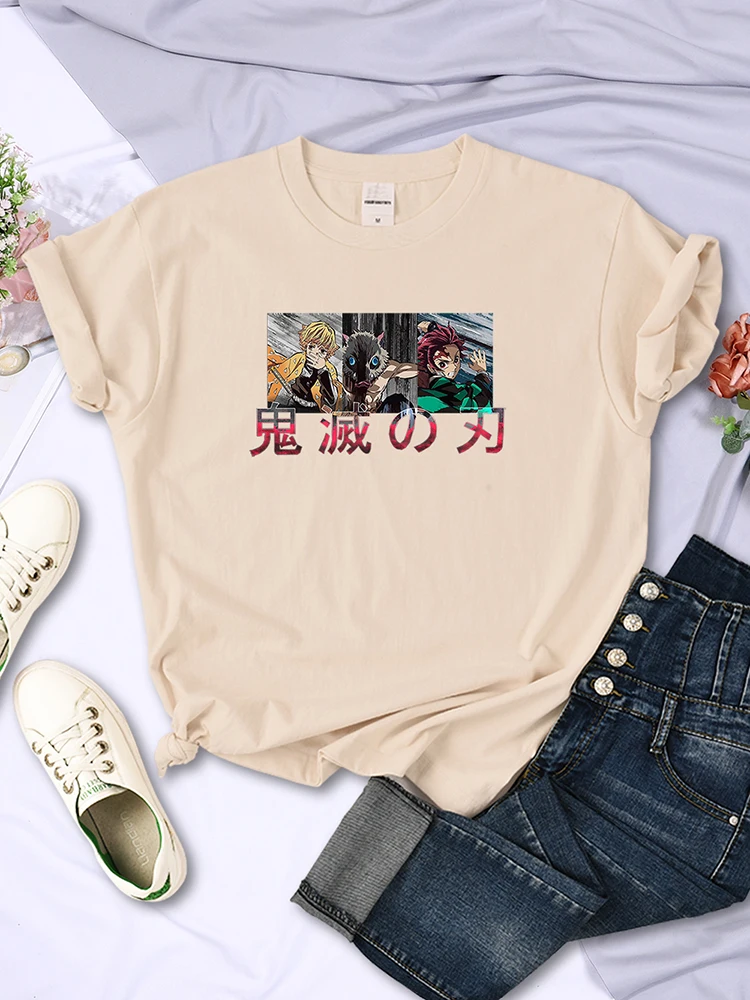 

Свободная одежда в стиле ретро с принтом Демонов и убийц