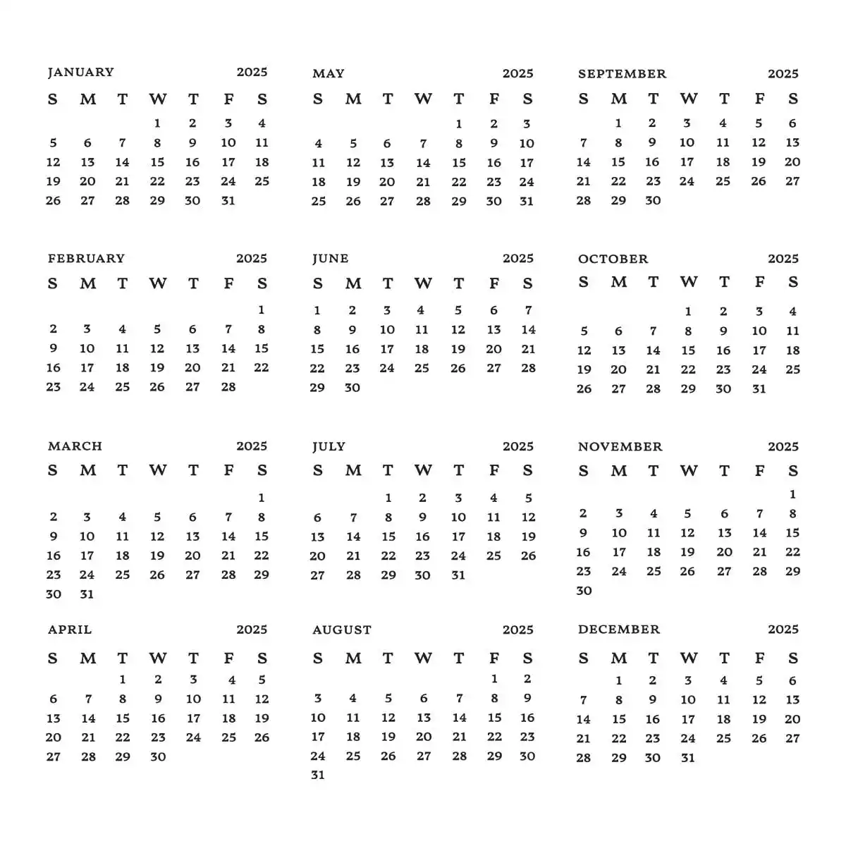 Новинка 2024 года ноябрь 2025 г. DIY календарь пресс-пластины металлические штампы для