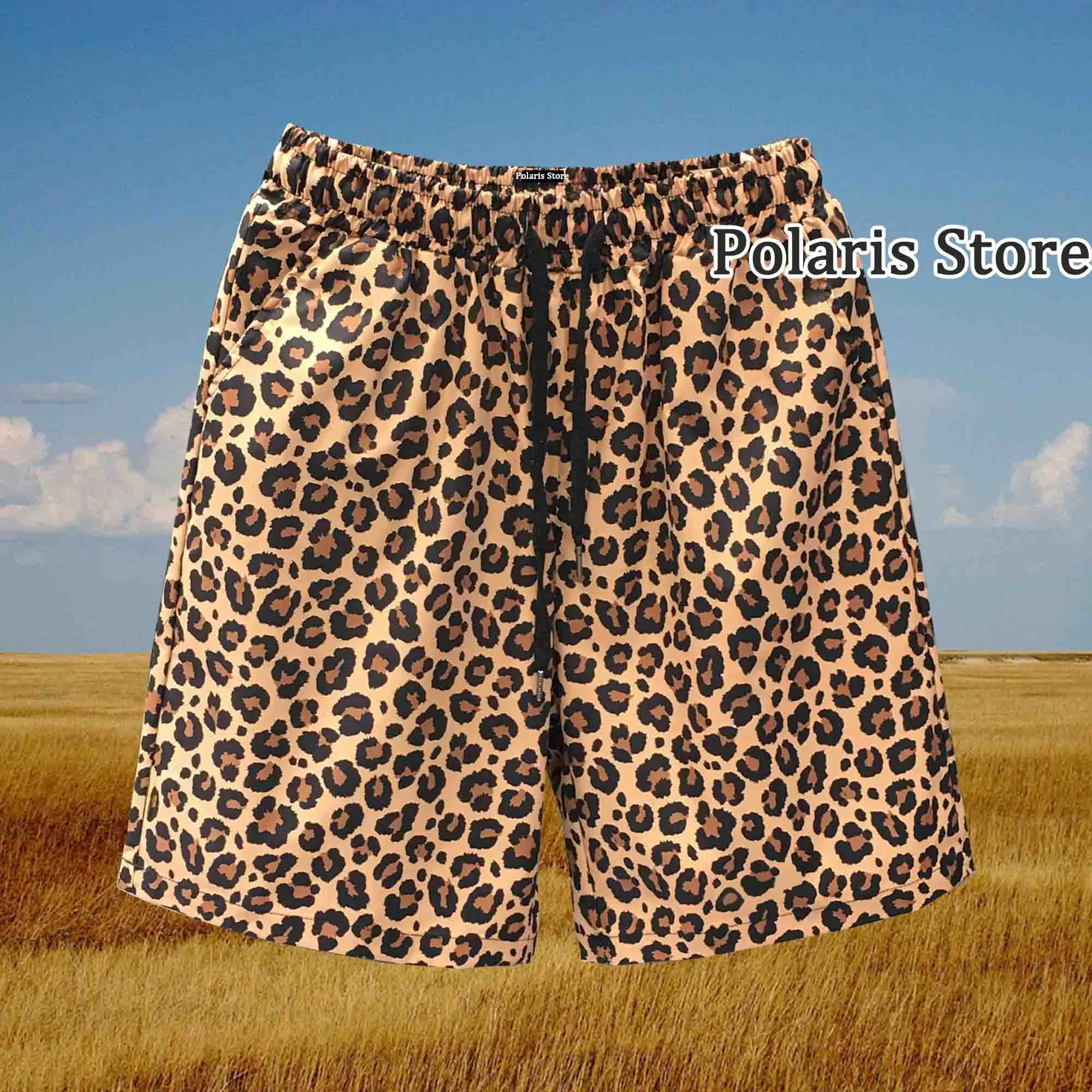 

Leopard Print Shorts 3D Printed Casual Hawaiian Shorts Fashion Men Women Beach Shorts Breathable Swimming Shorts