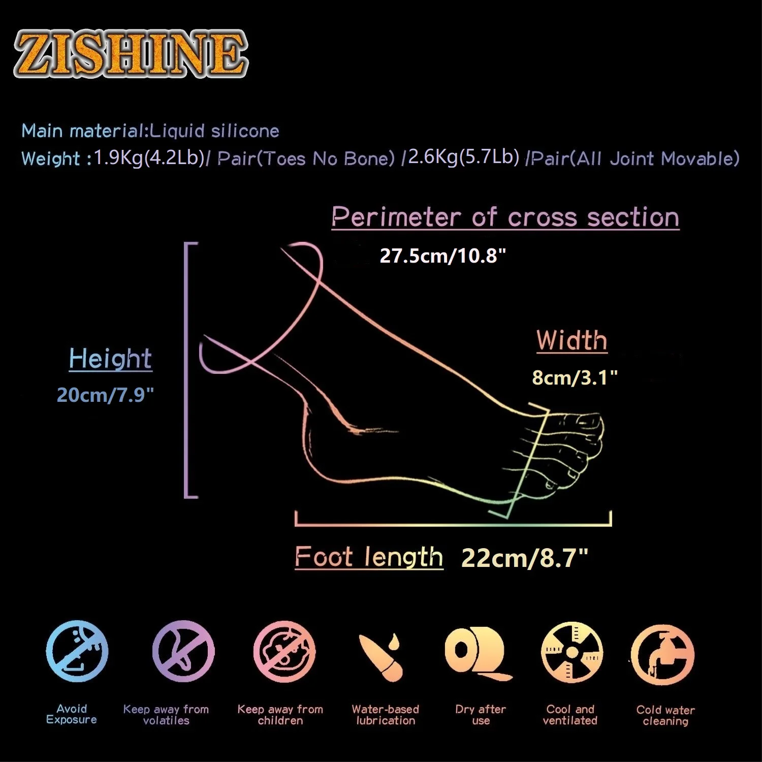 1 Реалистичная силиконовая модель ног женская имитация накладных ногтей фетиш