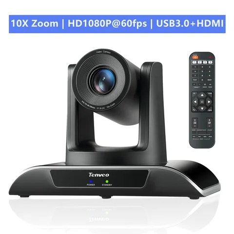 Tenveo PTZ видеокамера конференц-зала 10X оптический зум USB3.0/HDMI/RS232 широкоугольный FHD 1080P 60FPS для видеоконференций и бизнеса