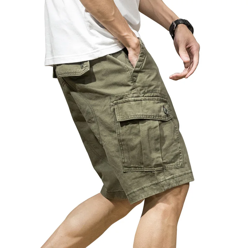 

Versatile Japanese trend casual loose fitting work shorts for men