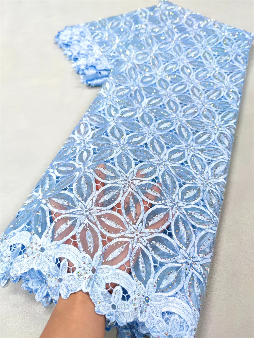 Африканское нигерийское высококачественное шитье из органзы с вышивкой тюль