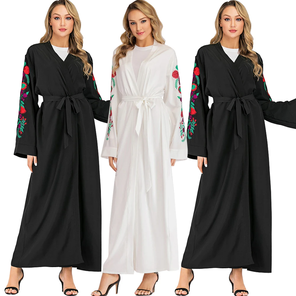 

Abaya Dubai Kimono Embroidery Muslim Hijab Dress Abaya For Women Kaftan Caftan Marocain Prayer Turkish Islam Clothing Robe Femme