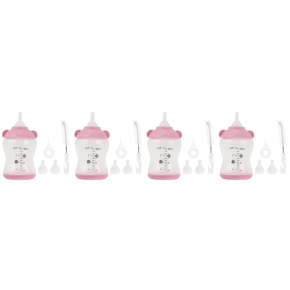 

4 Sets Small Pet Feeding Tools Puppy Kitten Nursing Bottle Water Rabbits Feeders Supplies