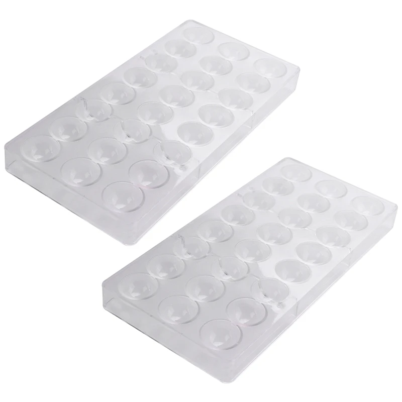 

2X 24 Holes Semi Sphere Chocolate Mould Polycarbonate Chocolate Bar Mold Half Ball Candy Maker Mold Bakeware