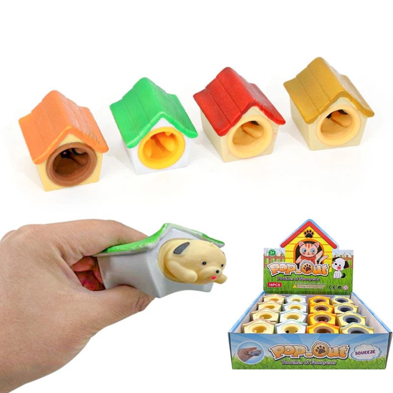 

Squeezing Dog House Decompression Fidget Antistress Sensory Stress Reliefing Gift For Kids Adults Autism Vent Toys