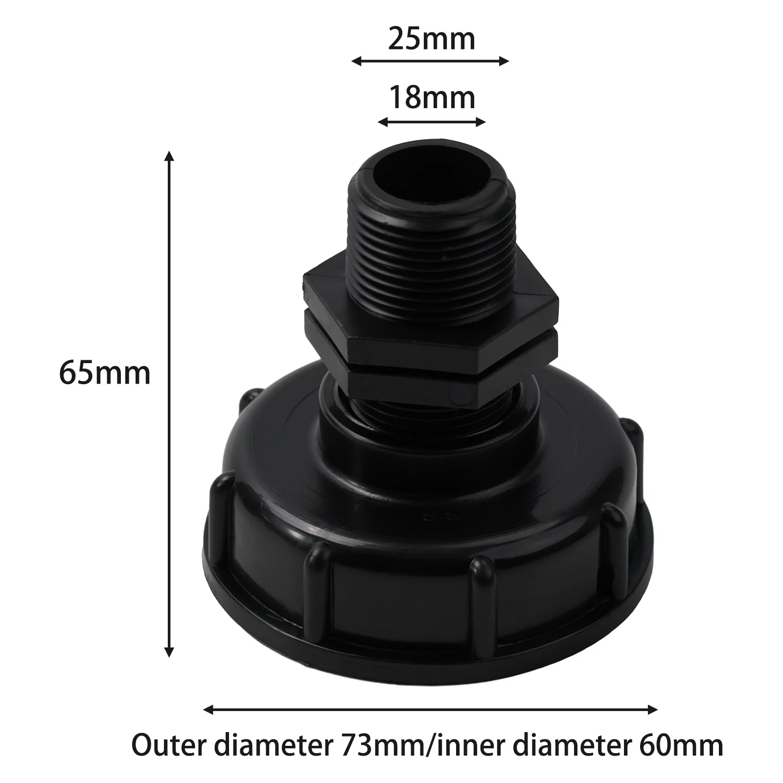 Аксессуары Адаптер контейнера Фитинги бака IBC Резервуар для воды Крышка S60x6 25 мм
