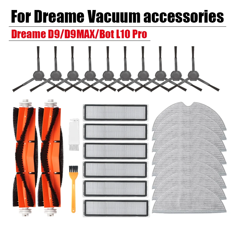 

For Dreame D9 Max Bot L10 Pro Accessories Hepa Filter Mop Cloth Side Brush Xiaomi Robot Trouver LDS Finder Vacuum Cleaner Parts