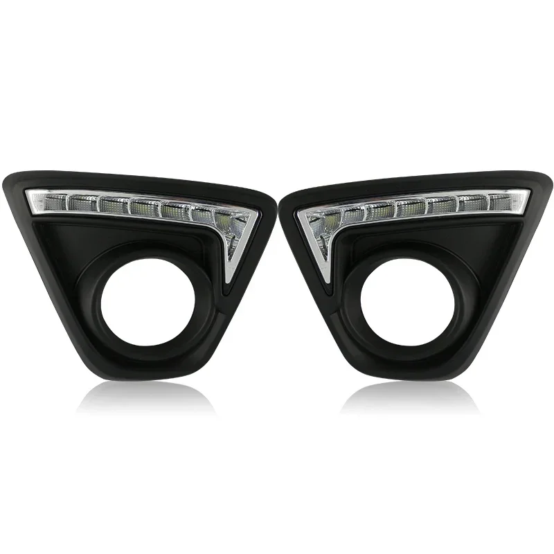 2 шт. 12 В светодиодные автомобильные дневные ходовые огни Drl с отверстием для