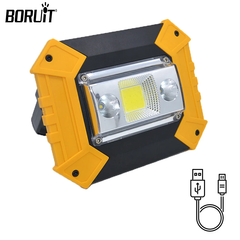 

Portable LED Flood Light 20W COB Camping Lamp 4 Light Modes USB Rechargeable Work Light Outdoor Lighting Search Warning Light