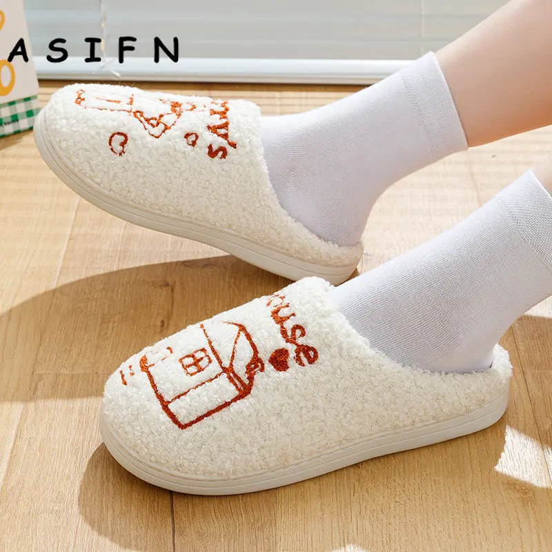 ASIFN Harry's House Style Houseshoes Cute Slippers Women Harry Styles Fluffy Cozy Girls Comfy Home Fur Cushion Slides