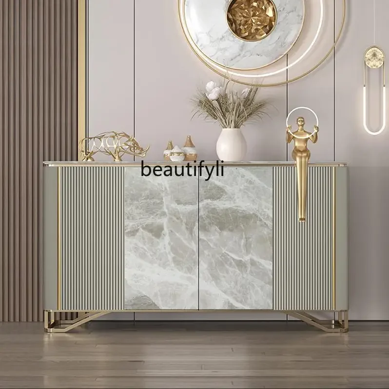 Доступный роскошный стильный входной шкаф из массива дерева шкафчик для