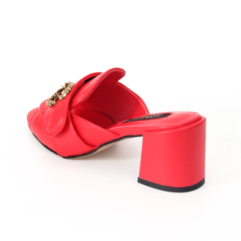 Red Sandals Women's Shoes 2023 Designer Luxury Mule, Brand Accessories Sandals Women's Summer Fashion Style Plus Size 43