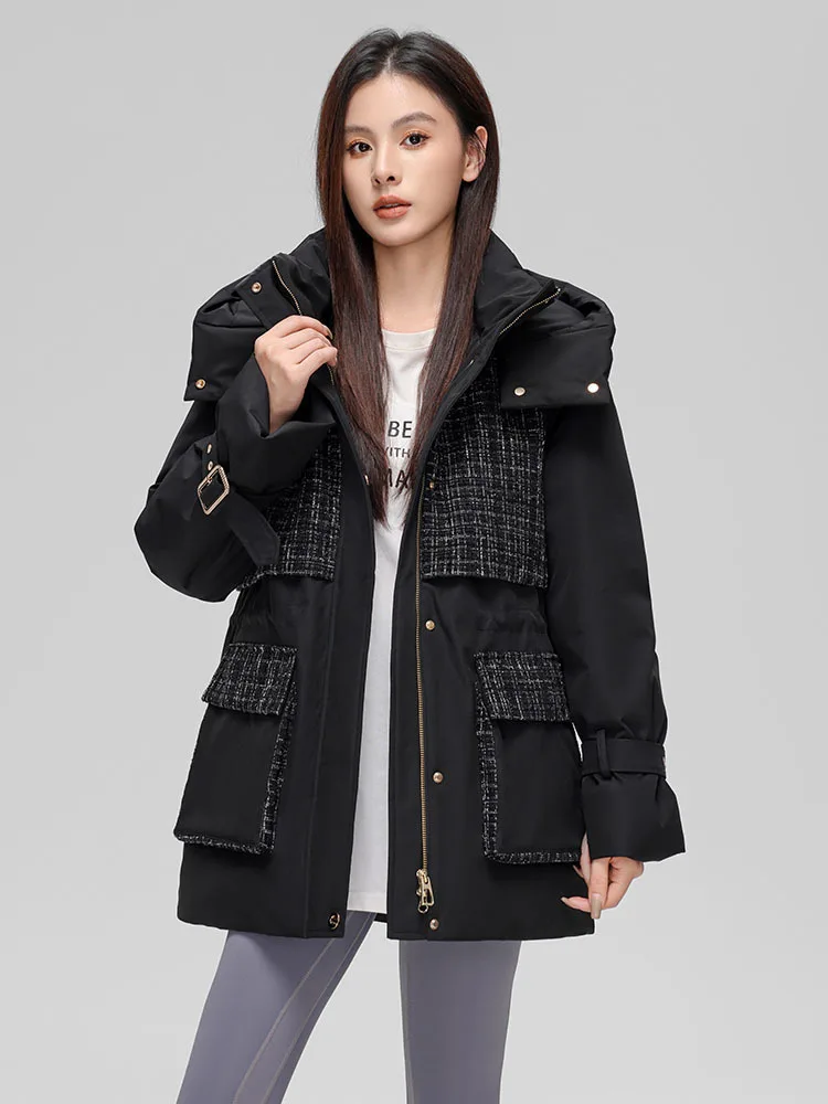 Новый толстый парки большого размера пуховик женский зимний облегающий с